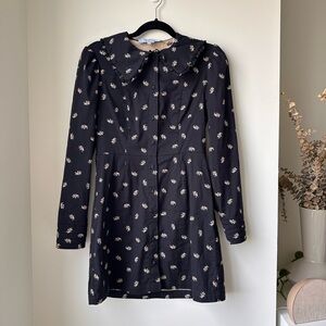 Hill House The Hazel Dress - Khaki Autum Paisley in size Small